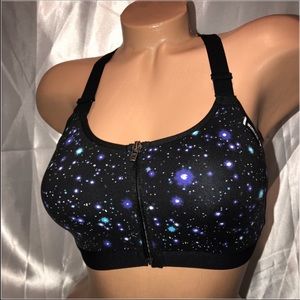 Victoria Secret Black and Blue Galaxy Sports Bra